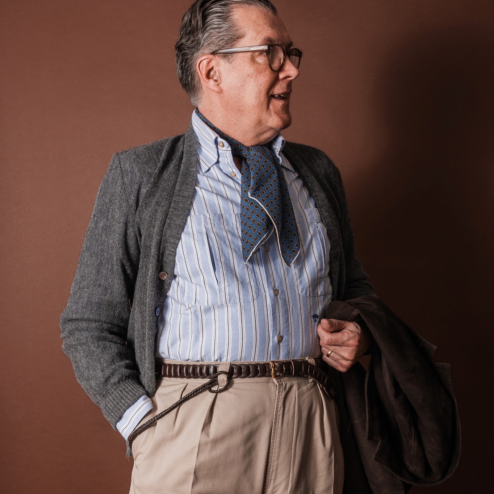 Shirt "Grandi Tasce Soffietto" with Sports Cuff made of pure Cotton - handmade